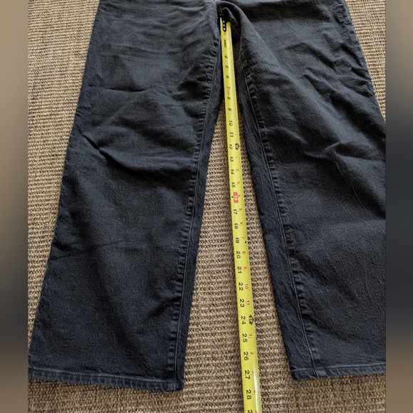 Madewell The Perfect Vintage Wide Leg Jean Women's 32 Black Jeans Denim Cotton - Picture 5 of 9
